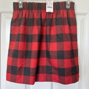 NWT J Crew Buffalo Plaid Miniskirt